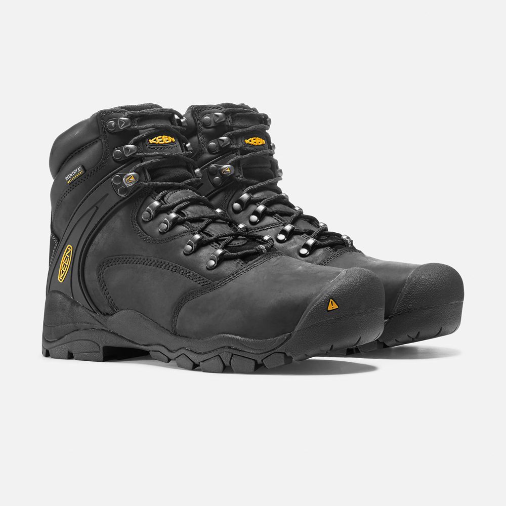 Cizme Keen Romania Barbati Negrii Louisville 6\" (Steel Toe) 5431-LUSDC